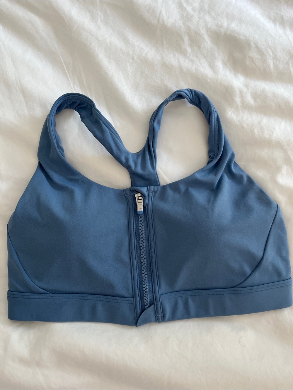 lululemon athletica Front-Zip Racerback Sports Bra - Dusty Blue